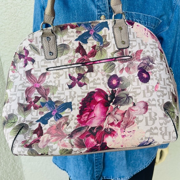 Dana Buchman Tulip Print Women’s Floral Double Side Handbag Purse - Picture 4 of 9